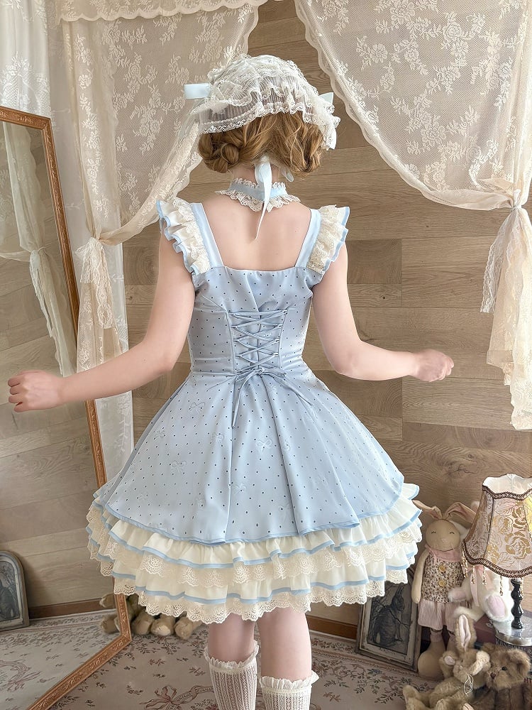 【1月29日予約締切】エレガントスイートロリータフリルリボンサスドレス＋チョーカー