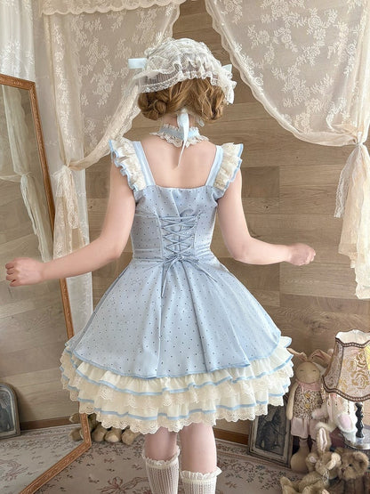 【1月29日予約締切】エレガントスイートロリータフリルリボンサスドレス＋チョーカー