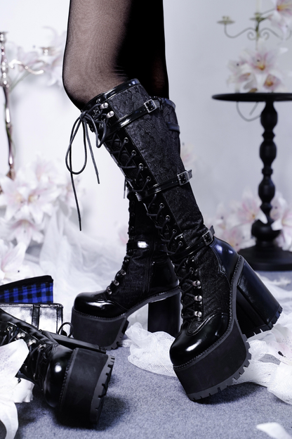 【4月4日予約締切】レースゴシックスエードレースアップブーツ