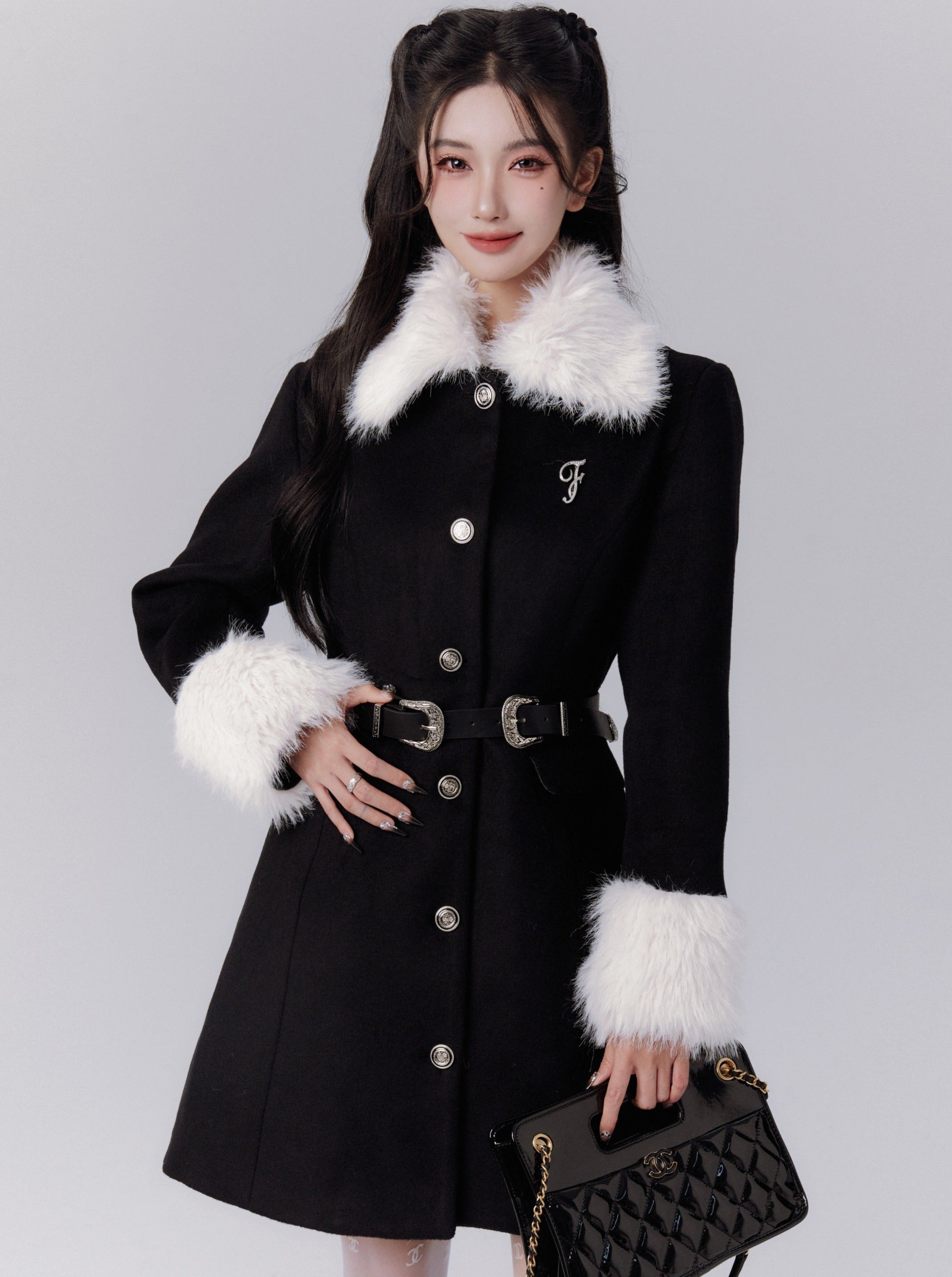 Farry faux clearance fur jacket black