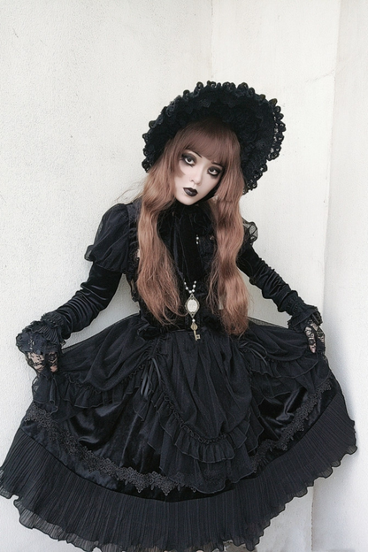 Gothic Chic Doll Lolita Dress + Short Jacket