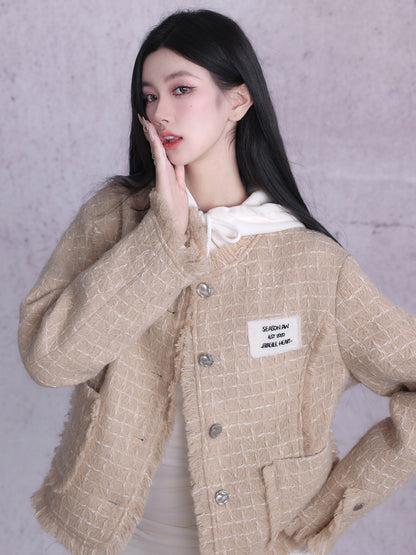 Wool Small Fragrance Tweed Jacket