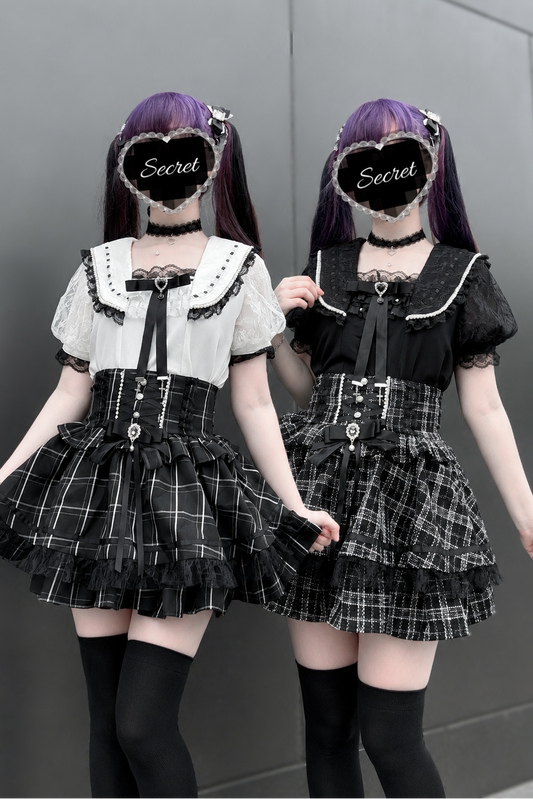 [Pre-Order] Lace Sailor Collar Jirai Kei Blouse