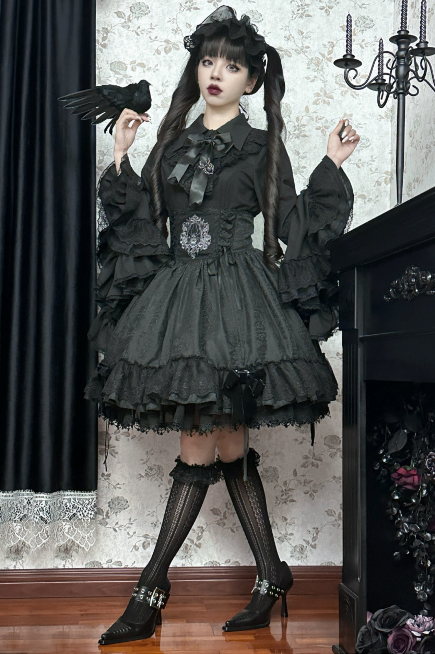 Moon River Gothic Skirt + Cape + Top + Bow