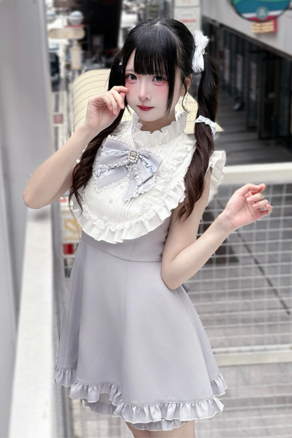 ローズプリンセスオフショルダーフリルリボントップス