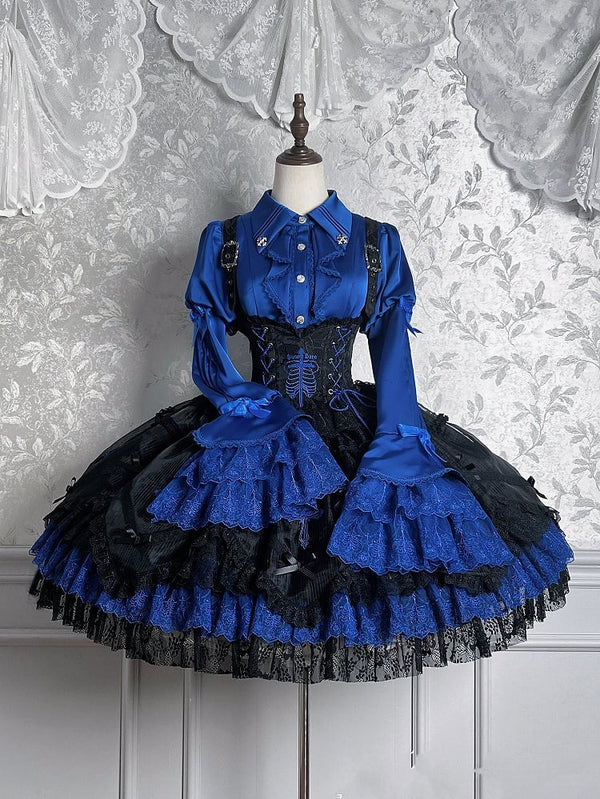 [Deadline for reservations: December 8] Black Mist Banquet Gothic Embroidery Gorgeous Bustier Dress + Setup