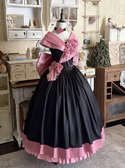 [Précommande jusqu'au 28 avril] Chapeau + accessoires de la série Princesse Rose Gothique Élégante