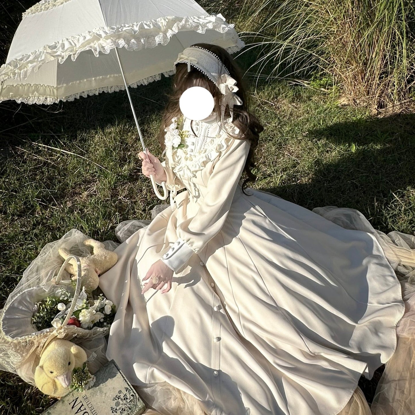 【Reservation deadline February 23】Classic Elegant Series Frill Stand Collar Flare Long Dress