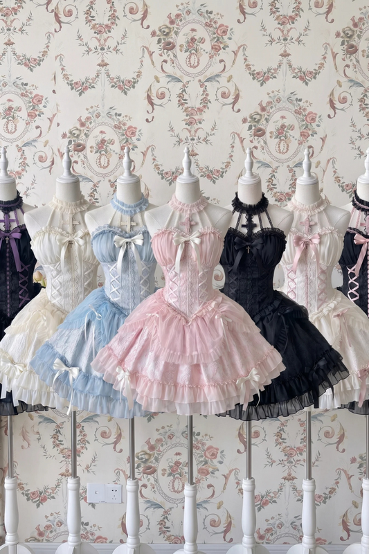 [Reservierungsfrist: 8. August] Neckholder Kreuz-Tutu-Puppen-Lolita-Kleid