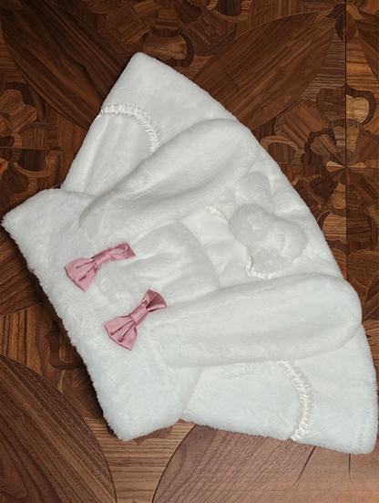 [Deadline for reservations: December 8] Frosted Sugar Rabbit Series Rabbit Ear Hoodie Cape Coat