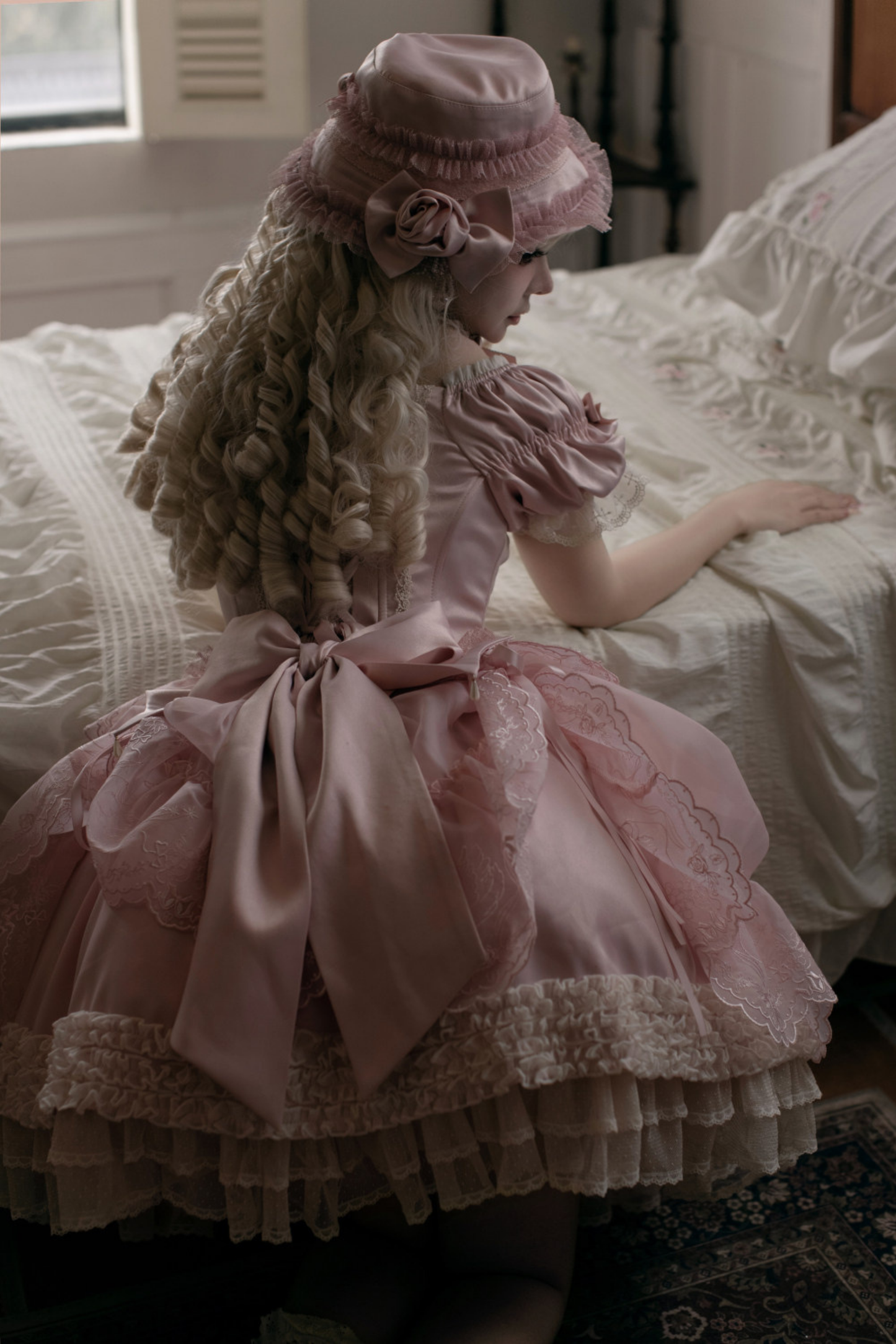 Moon River Lolita Puff Sleeve Top + Vest + Skirt