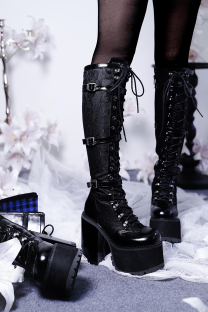 【4月4日予約締切】レースゴシックスエードレースアップブーツ