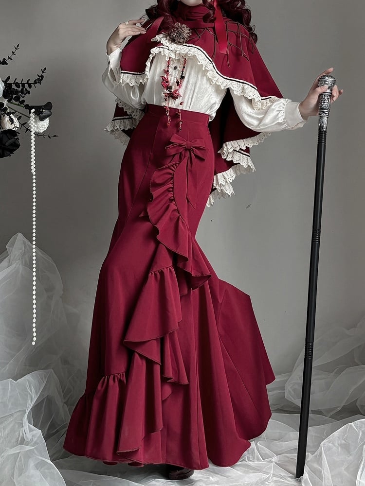 【12月23日予約締切】トワイライトレインロマンティックフリルマーメイドスカート