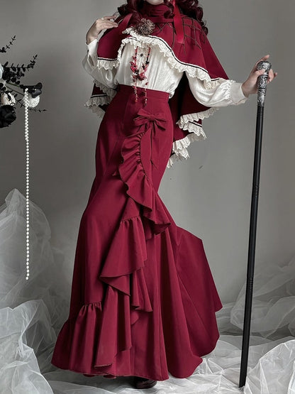 【12月23日予約締切】トワイライトレインロマンティックフリルマーメイドスカート