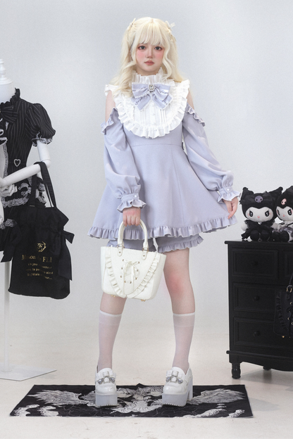 ローズプリンセスオフショルダーフリルリボントップス