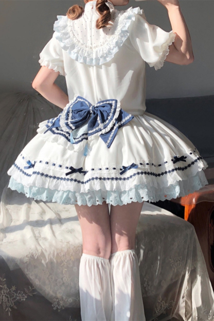 [3월 18일 예약마감] 차이나 드림 원피스 + 점퍼 스커트 + 소매 + 레그 워머 + 머리띠 + 칼라 + 클립 + 리본 + 공주 소매