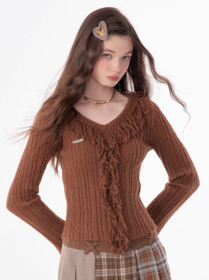 Big Fringe Knit Top