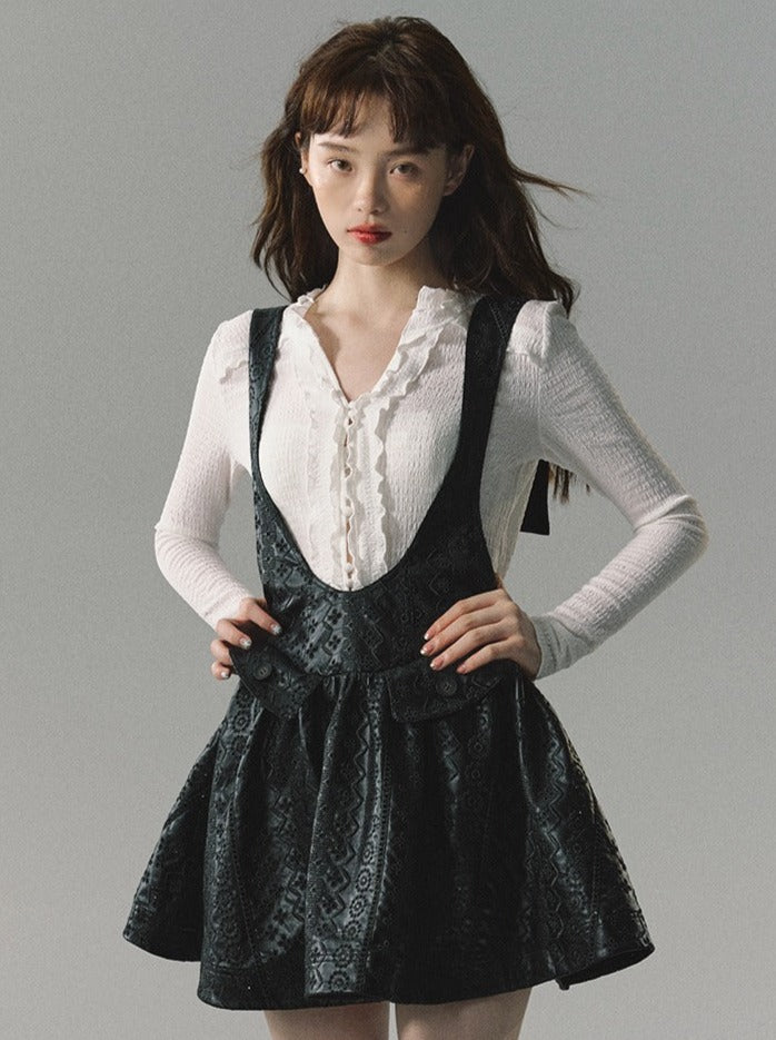 Smoky Daisy Irregular Suspender Skirt