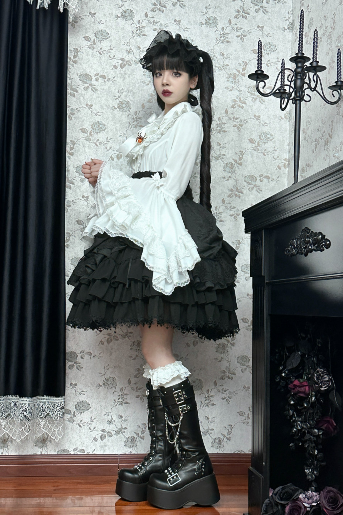 Moon River Gothic Skirt + Cape + Top + Bow