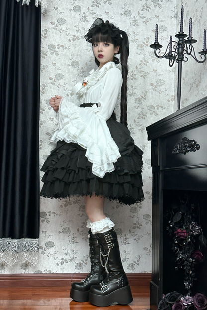 Moon River Gothic Skirt + Cape + Top + Bow