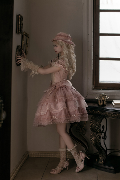 Moon River Lolita Puff Sleeve Top + Vest + Skirt