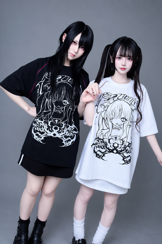 Yami-Kawaii Gothic Loose T-Shirt