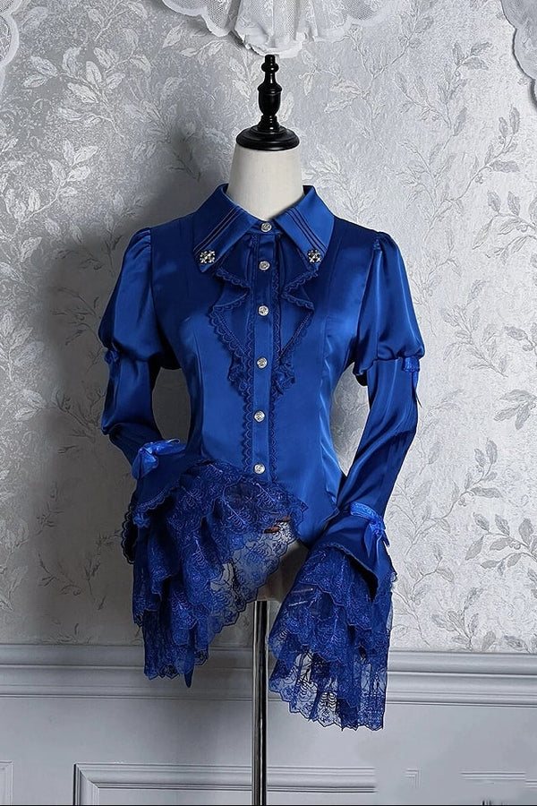 [Deadline for reservations: December 8] Black Mist Banquet Gothic Lace Juliette Sleeve Shirt
