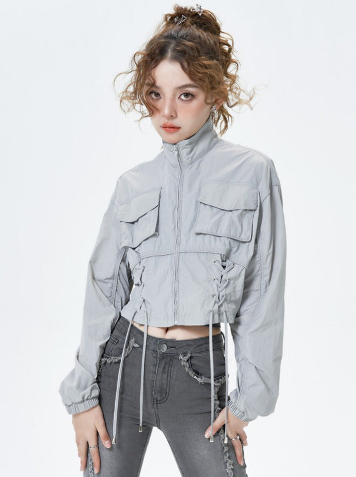 Jacket zip up de la lacets de rue cool