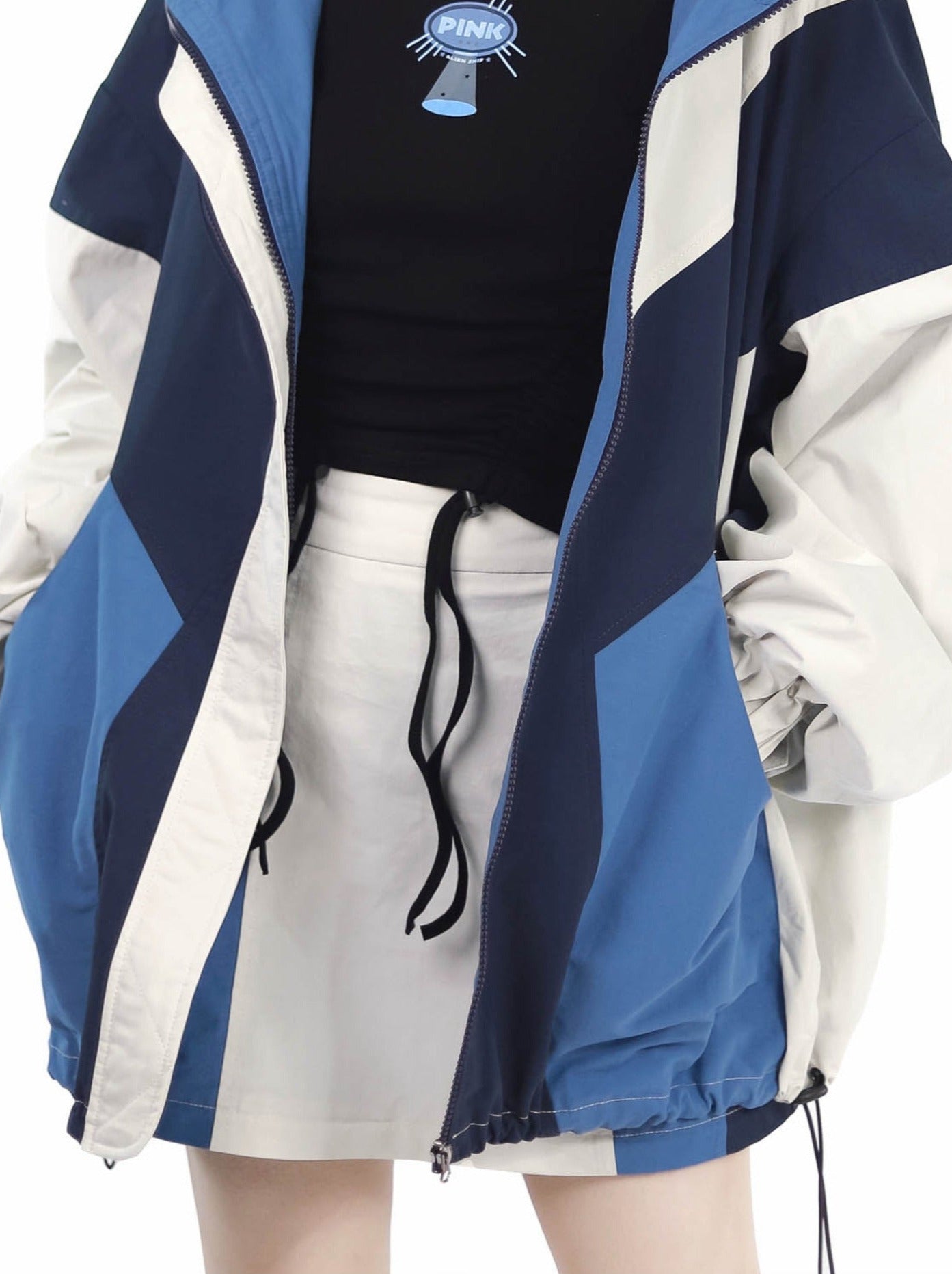 Blue Jacket Polar Fleece Mechanical Future Design Casual Suit