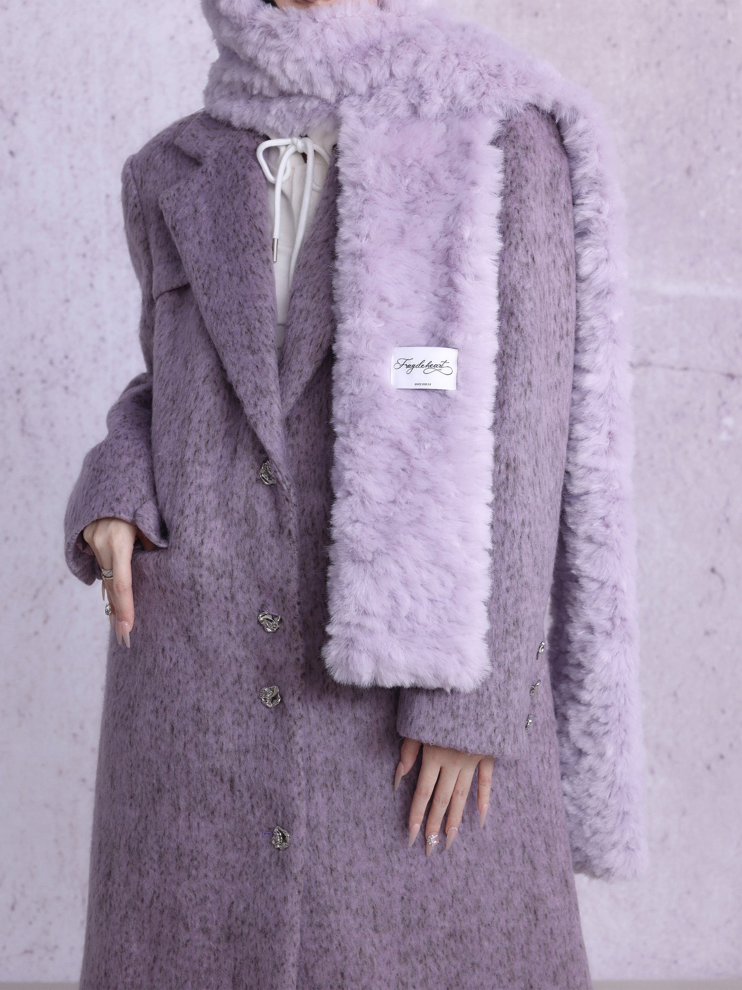 Manteau surdimensionné classique violet