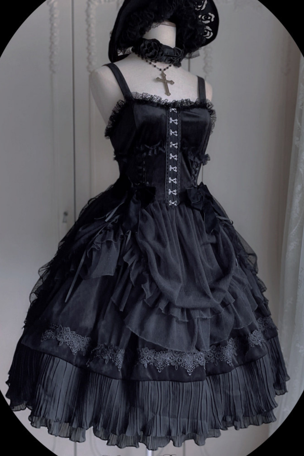 Gothic Chic Doll Lolita Dress + Short Jacket