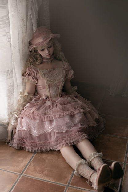 Moon River Lolita Puff Sleeve Top + Vest + Skirt