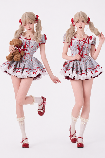 Cherry Ribbon Sugar Dress + Culottes