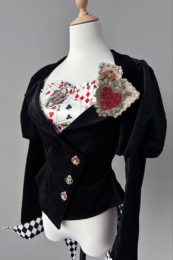 [deposit] Mr. Rabbit Lolita Alice style playing card jacket [reservation remarks size]