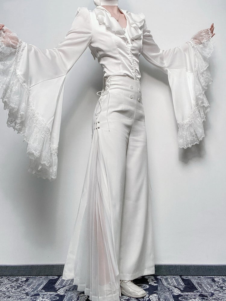 【12月20日予約締切】バタフライシャドースタンドカラーゴシックエレガントプリンスシャツ