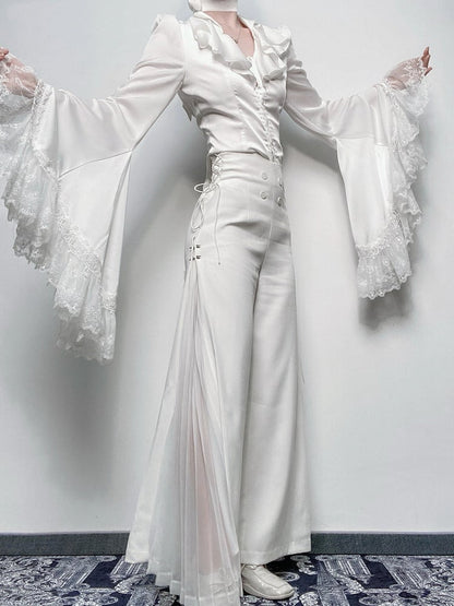 【12月20日予約締切】バタフライシャドースタンドカラーゴシックエレガントプリンスシャツ