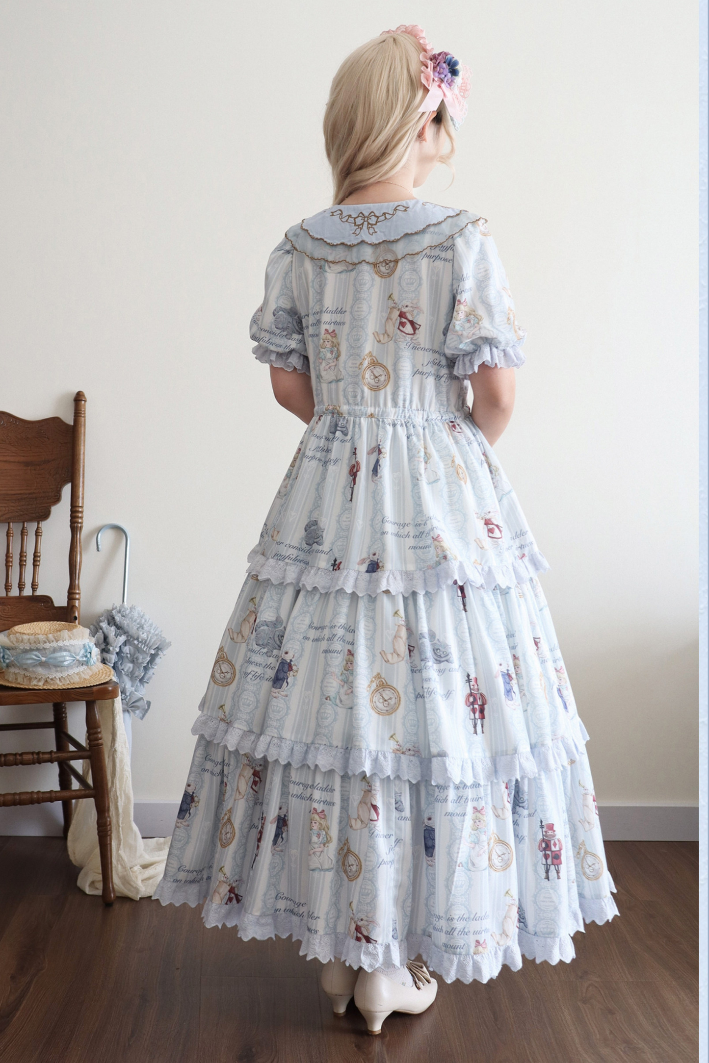 愛麗絲夢境洋裝+疊層洋裝+吊帶裙+襯衫+裙子+背心裙+配飾