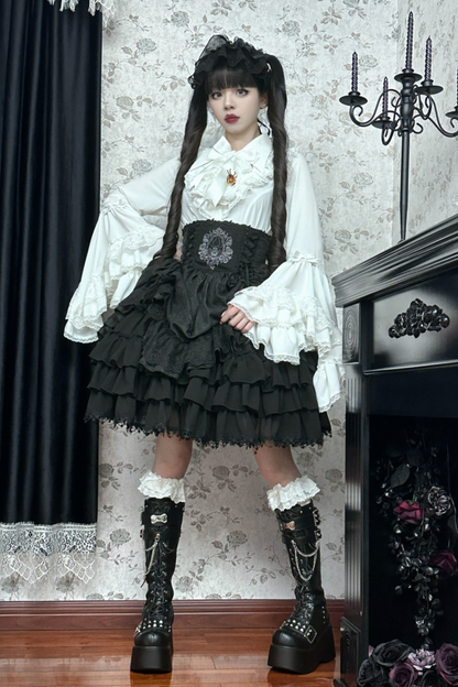 Moon River Gothic Skirt + Cape + Top + Bow