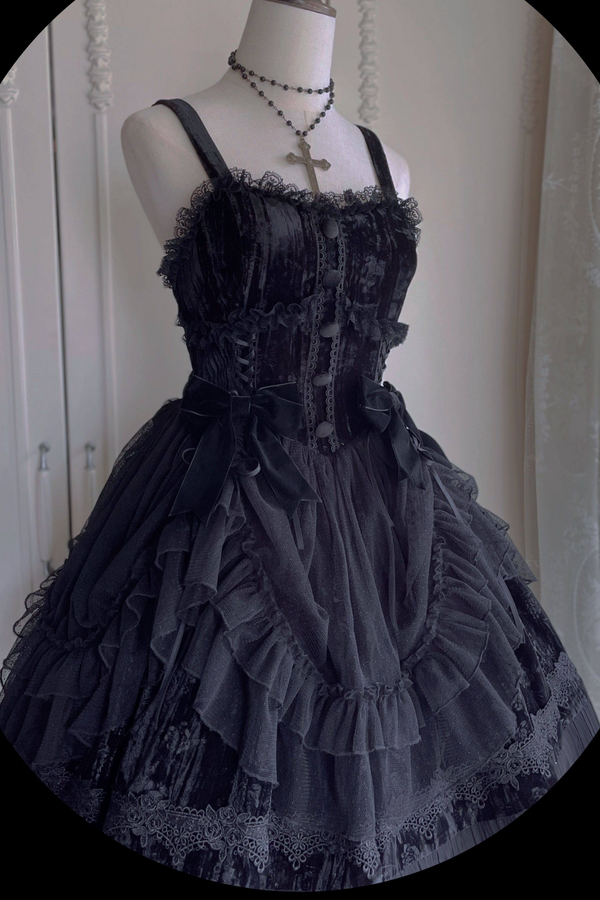 Gothic Chic Doll Lolita Dress + Short Jacket