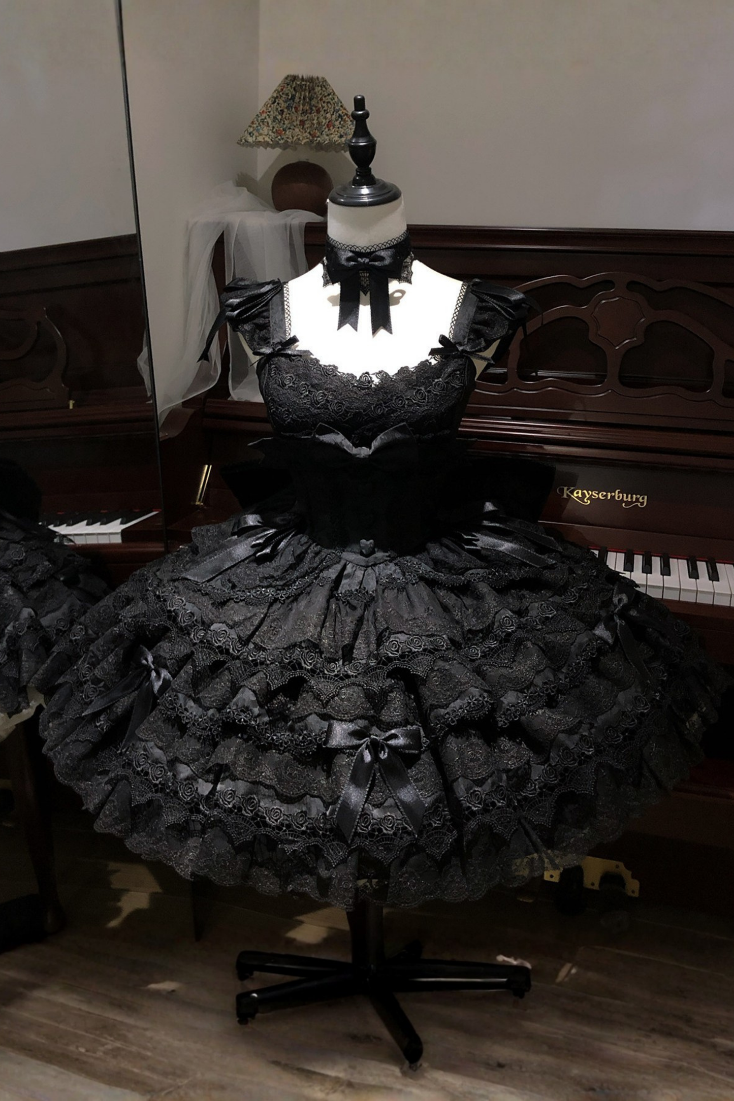 【予約商品】プリンセスバレエケーキロリータドレス+ヘアバンド+ネックレス+スリーブ+テール