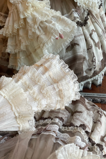 Briana Bear Print Dream Doll Lolita Dress + JSK + Skirt + Shirt + Petticoat