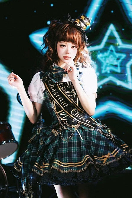 【7月18日預購截止】藍色/紅色/綠色偶像蘿莉塔系列帽子＋蝴蝶結髮箍
