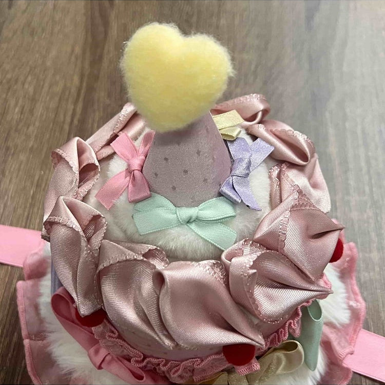 【8月20日予約締切】ピンク×パステルスイートロリータシリーズアクセサリー(ケーキハット・リストカフス・ヘアバンド・サッシュ)