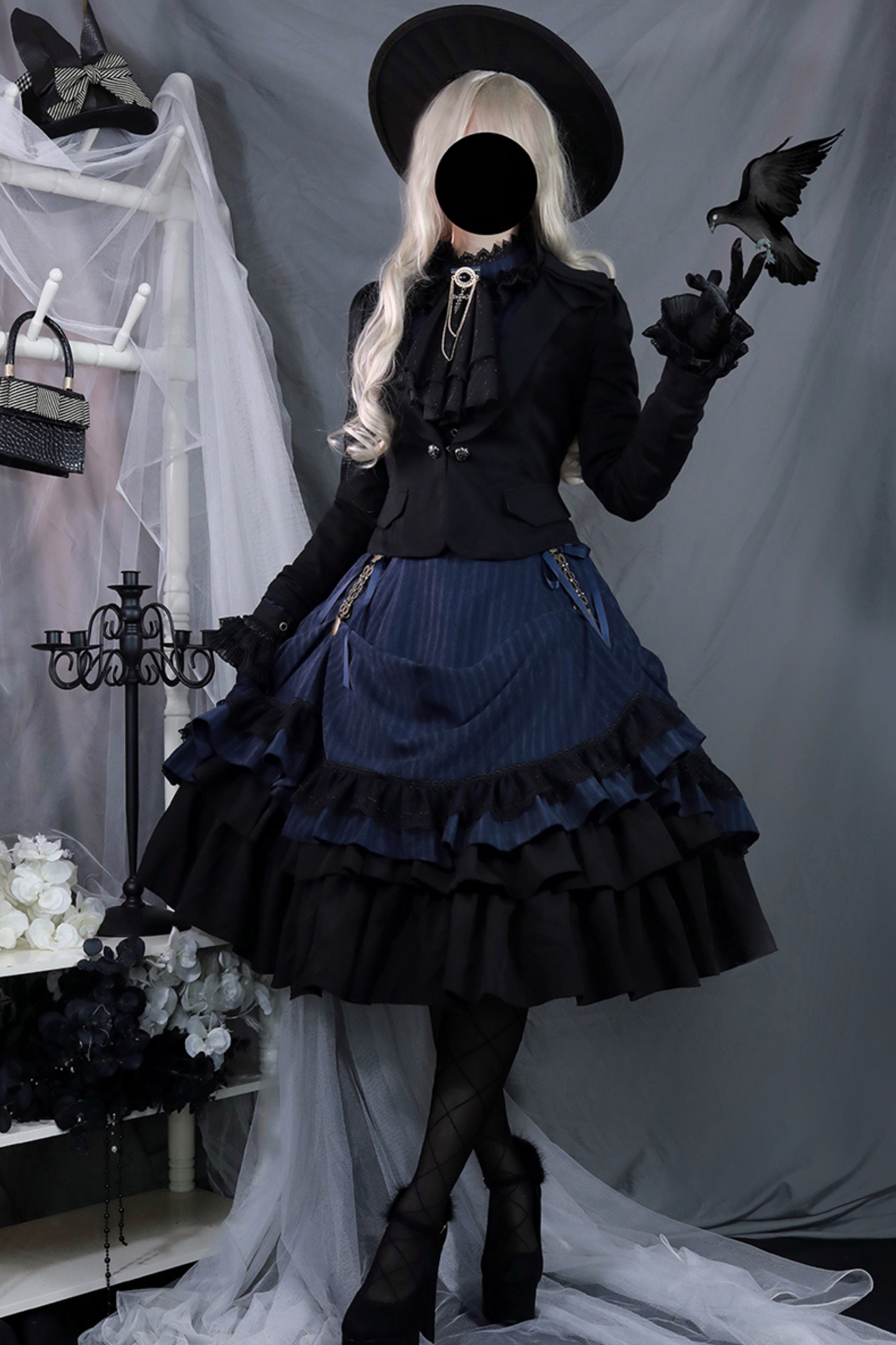 Retro Striped Elegant Gothic Lolita Dress