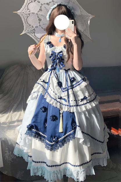 [3월 18일 예약마감] 차이나 드림 원피스 + 점퍼 스커트 + 소매 + 레그 워머 + 머리띠 + 칼라 + 클립 + 리본 + 공주 소매