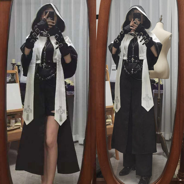 Gothic cape + shorts + long pants