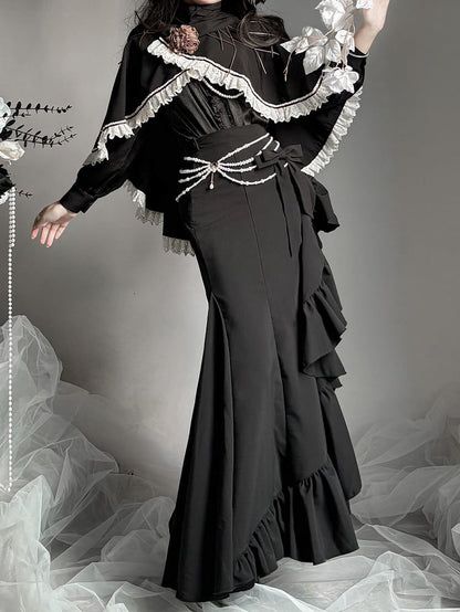 【12月23日予約締切】トワイライトレインロマンティックフリルシャツ