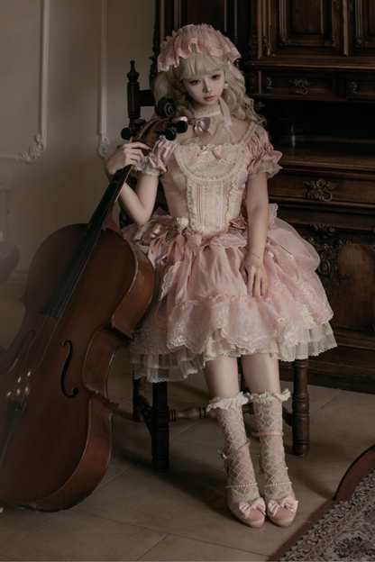 Moon River Lolita Puff Sleeve Top + Vest + Skirt