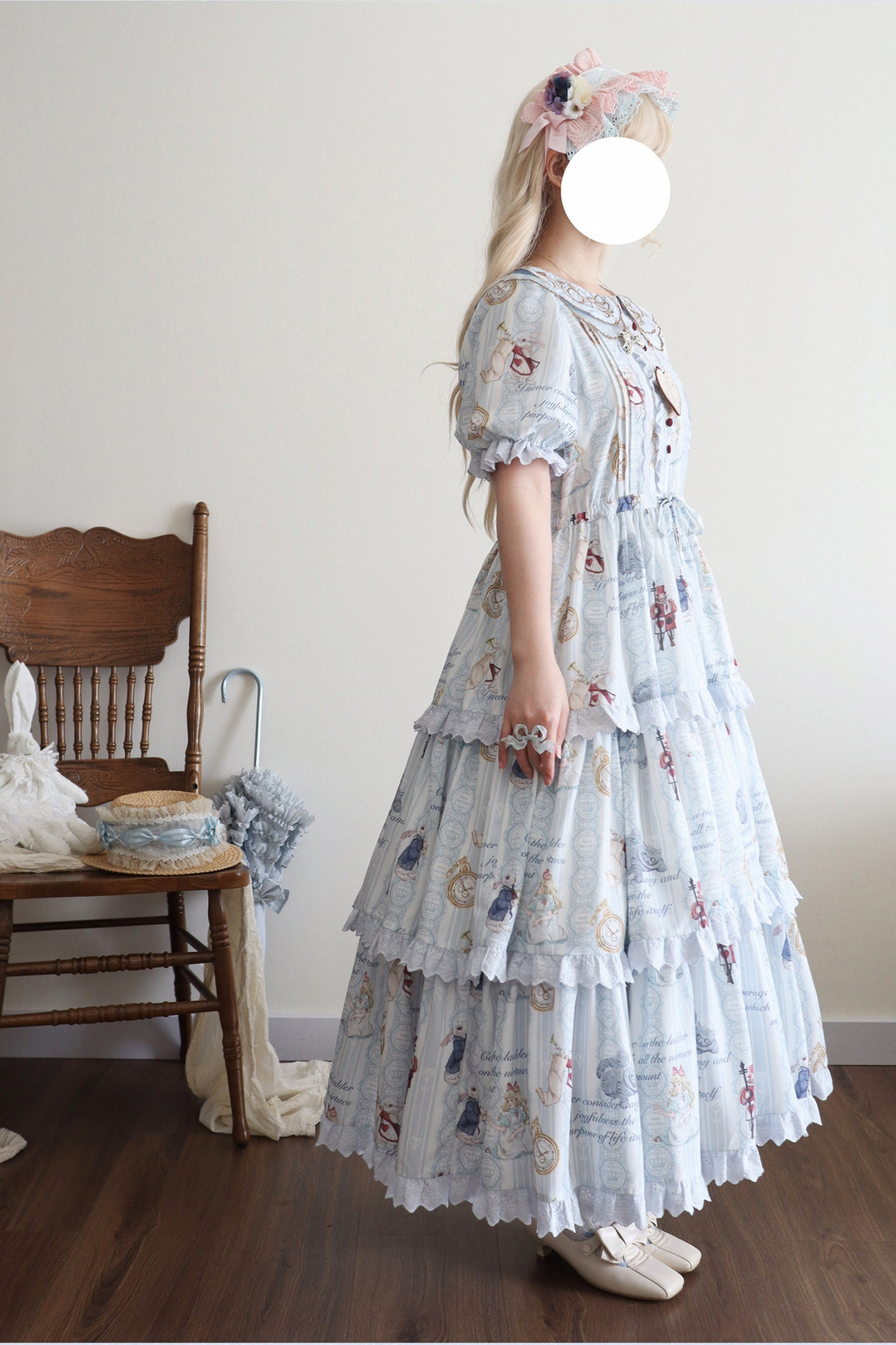 愛麗絲夢境洋裝+疊層洋裝+吊帶裙+襯衫+裙子+背心裙+配飾