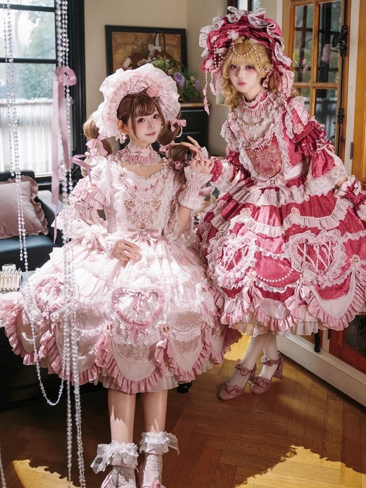 【2月22日予約締切】アンティークベリーローズロマンティックファンタジーロリータショートドレス